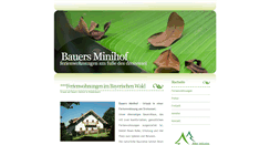 Desktop Screenshot of bauers-minihof.de